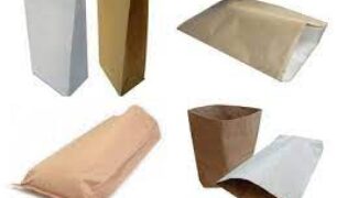 Warna Dasar Kertas, Brown and white kraft paper sack