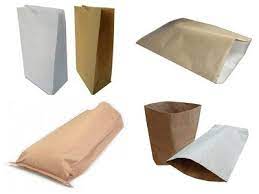 Warna Dasar Kertas, Brown and white kraft paper sack