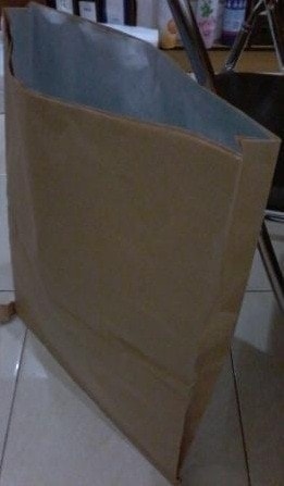 brown paper sack kraft, Karung Kertas tipe jahit laminasi aluminium foil