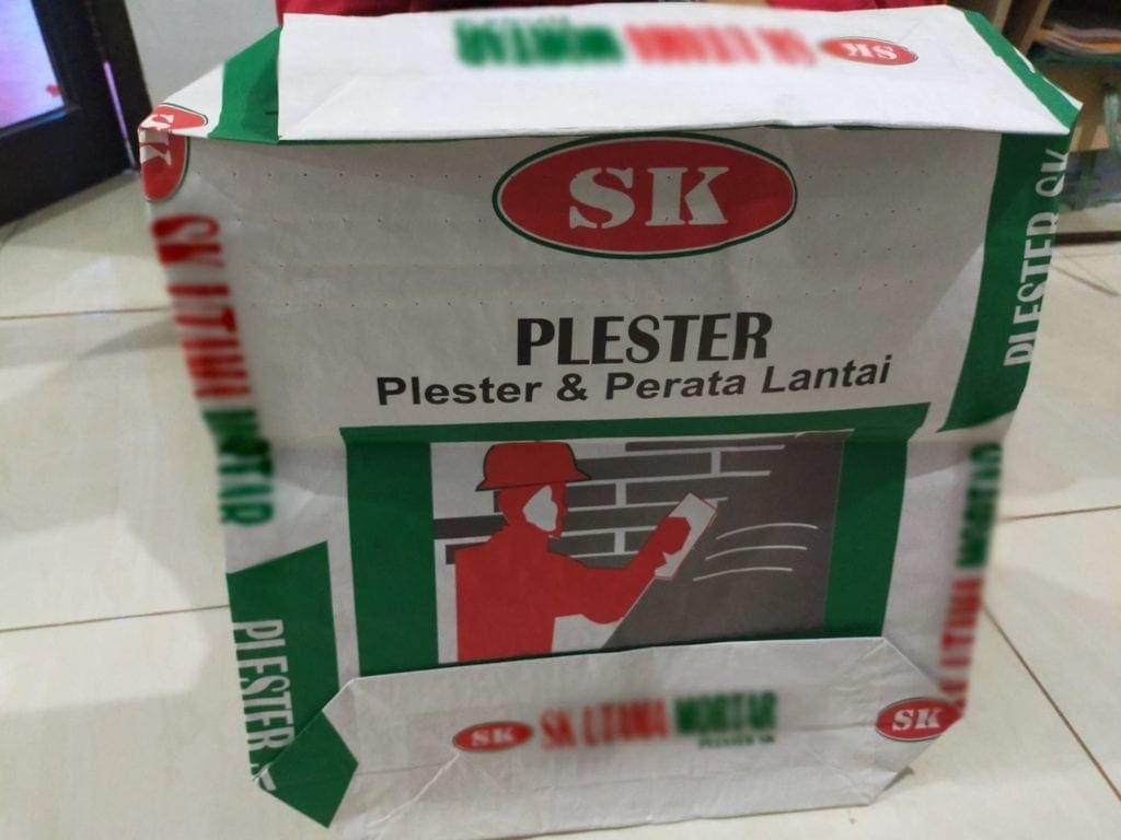 valve paper sack , karung kertas kraft putih, Karung kertas tipe katup