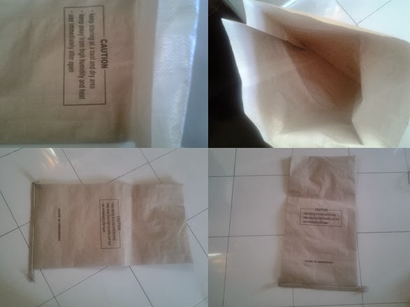 Karung kertas woven laminasi warna coklat