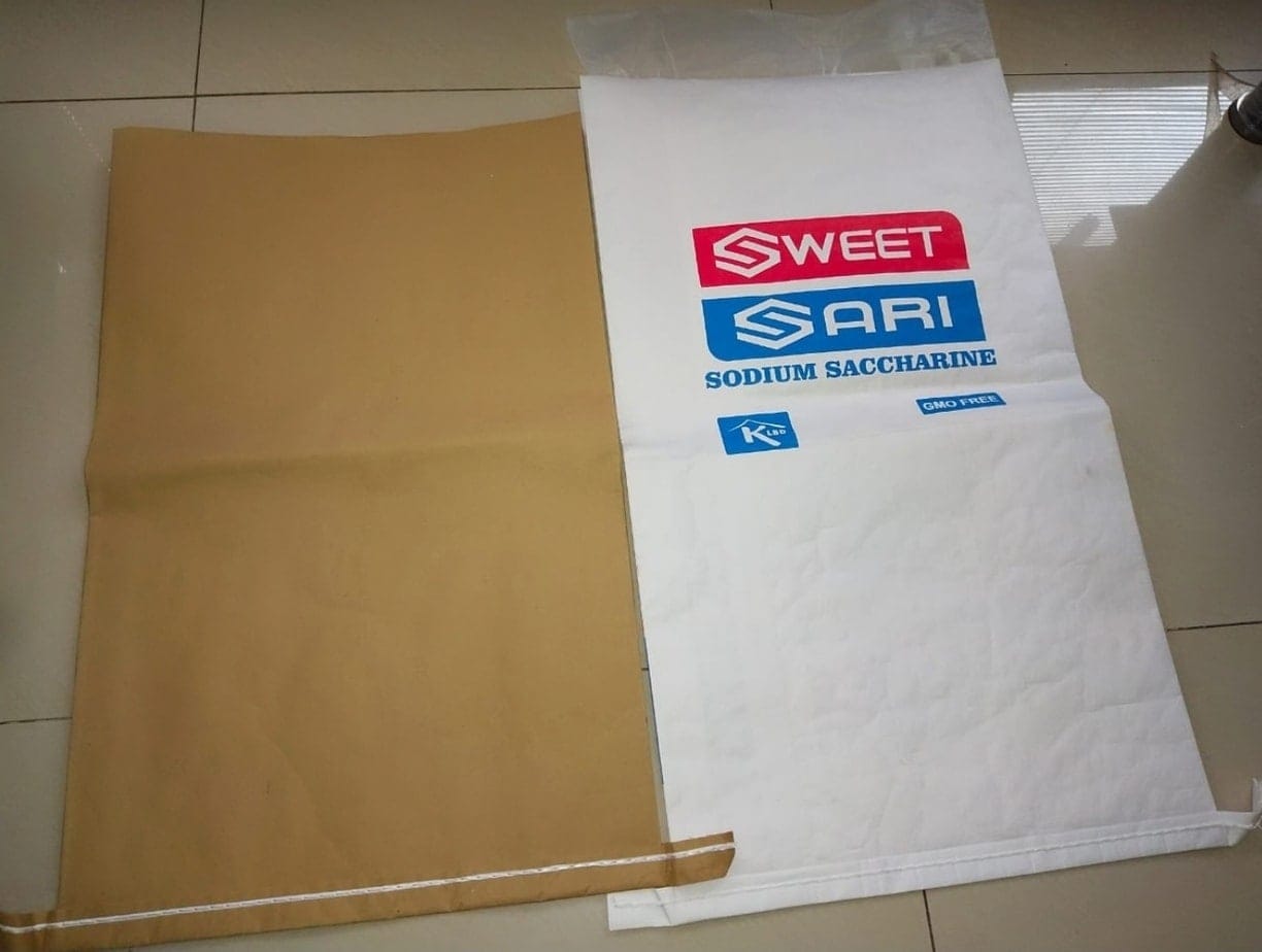 Paper Sack Laminasi Woven, Sandwich Bag warna putih dan coklat